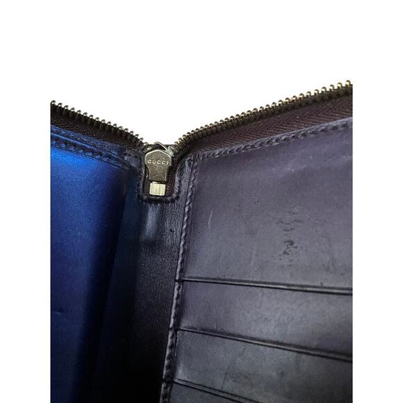 Gucci Microguccissima GG Leather Long Continental Wallet Zip Around Purple - Picture 5 of 7